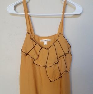 Cute silk tank in pumpkin yellow xs